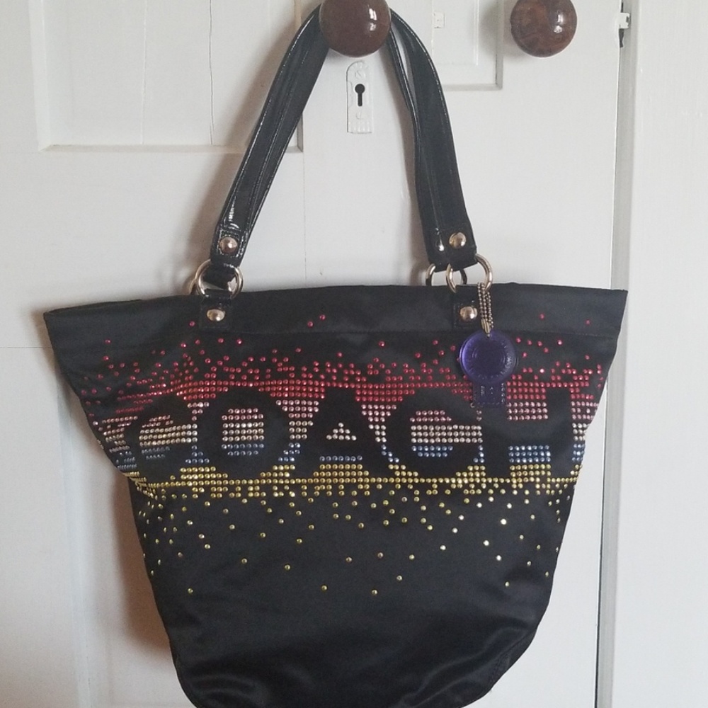 RHINESTONE COACH TOTE